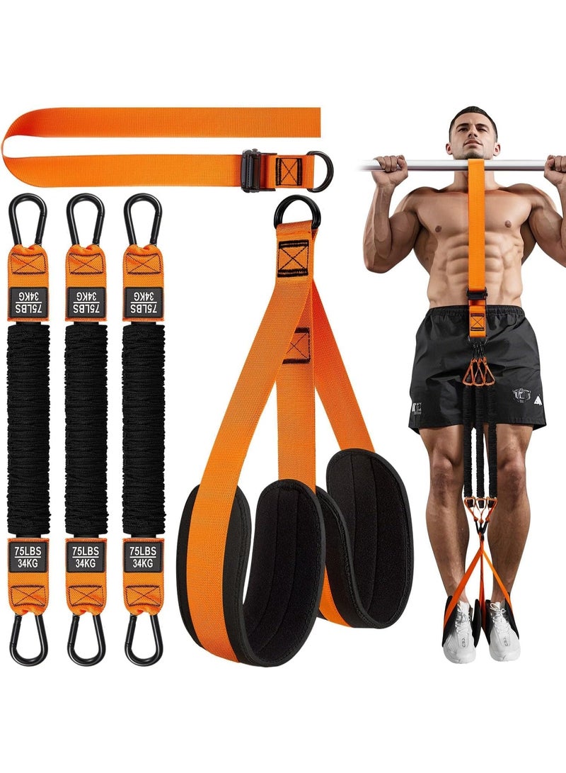 Pull Up Assistance Bands, Heavy Duty Resistance Band for Pull Up Bar, Adjustable Weight/Size with Fabric Feet/Knee Rest, Bands for Pull Up Assist for Strength Training, Pull Up Assist Band - Image 1