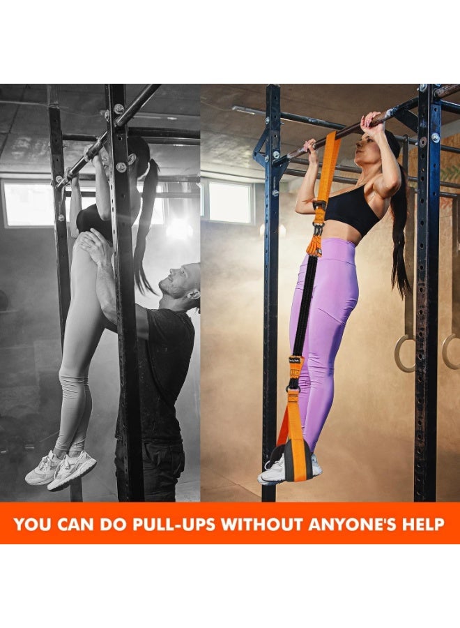 Pull Up Assistance Bands, Heavy Duty Resistance Band for Pull Up Bar, Adjustable Weight/Size with Fabric Feet/Knee Rest, Bands for Pull Up Assist for Strength Training, Pull Up Assist Band - Image 3