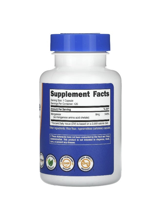 Nutricost نوتريكوست، منغنيز، 8 ملغ، 120 كبسولة - Image 2