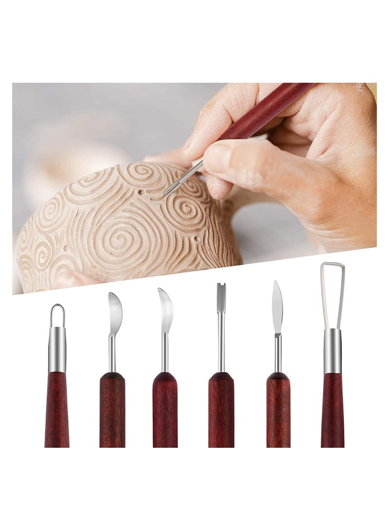 SOLARAE 9 Pcs Clay & Pottery Tools, Pottery Ribs, for Sculpting, Modeling, Carving, Shaping - Image 4