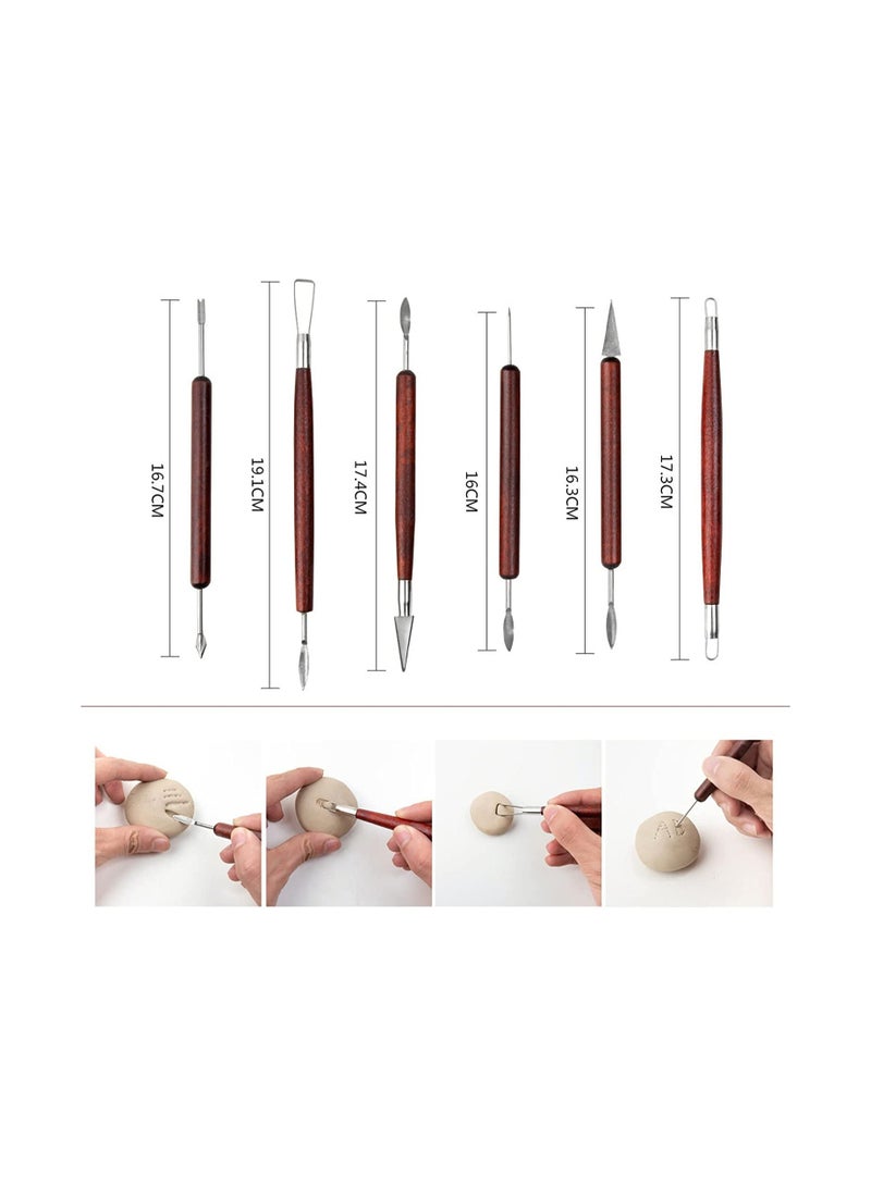SOLARAE 9 Pcs Clay & Pottery Tools, Pottery Ribs, for Sculpting, Modeling, Carving, Shaping - Image 2