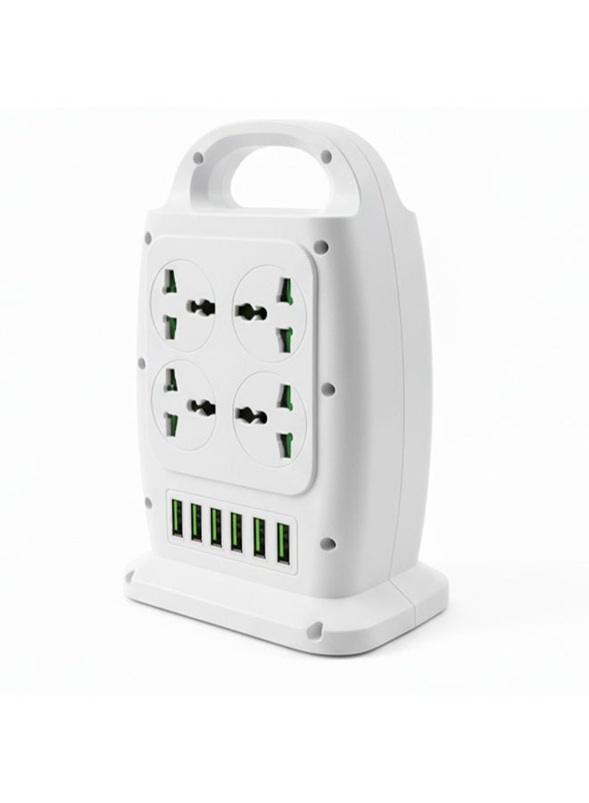 ELMAGHRABY A022-8U-2PD Double Sided Power Strip Extension 2500W with 8 Universal Outlets and 8 USB Ports , 1 Type-C Support PD Fast Charging, Surge Protector with Switch Control, 850°C Anti Flaming , Safe and Portable Design for Home & Office Use - Image 4