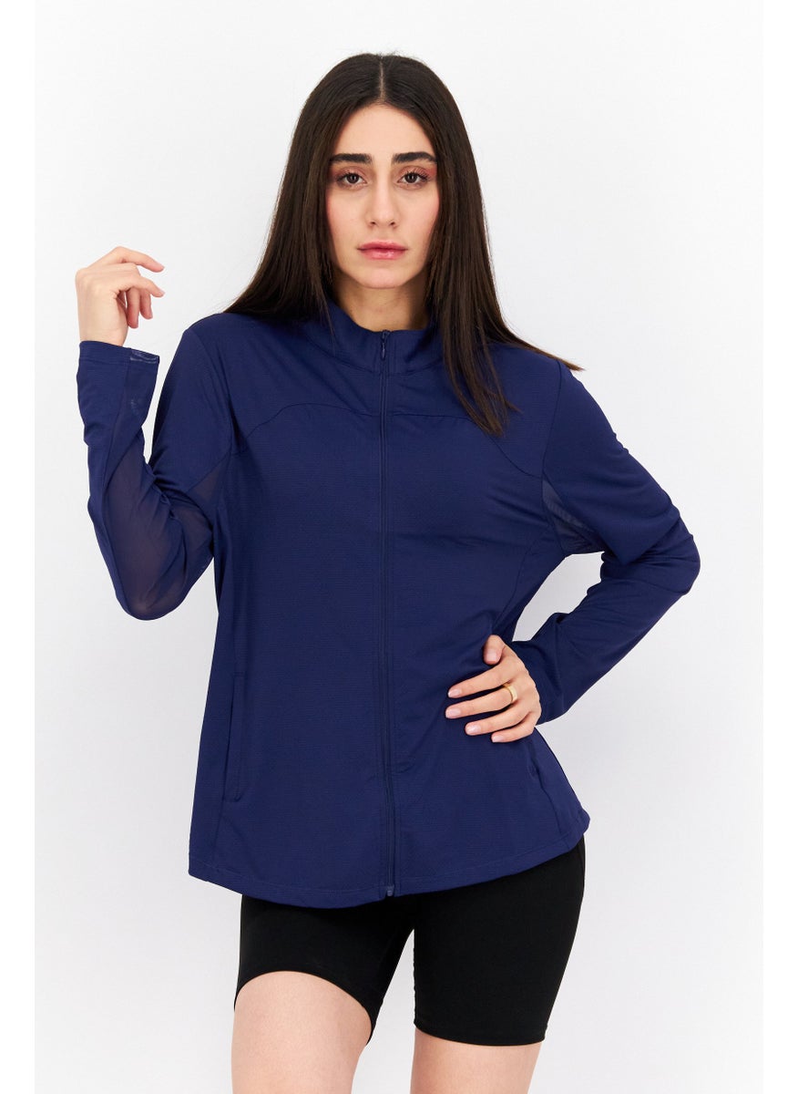 Women Sportswear Fit Long Sleeve Front Zip Jacket, Navy - pzsku/ZE85BFE8F1EEB7D449A10Z/45/_/1724351307/fd6086f4-ac55-4a90-a22f-9fbf5d9664ad