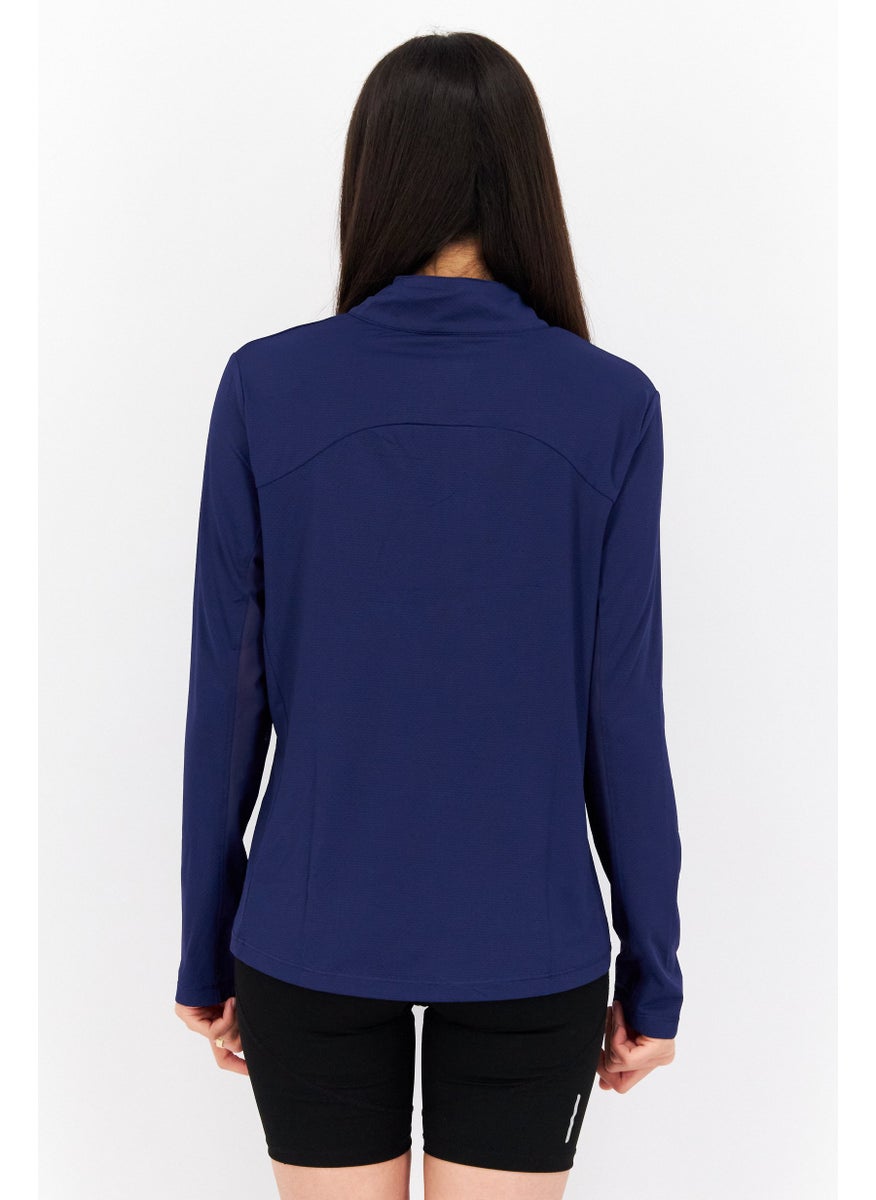 Women Sportswear Fit Long Sleeve Front Zip Jacket, Navy - pzsku/ZE85BFE8F1EEB7D449A10Z/45/_/1724351313/9054fb99-cf2c-4348-a980-3f3b733c2f00