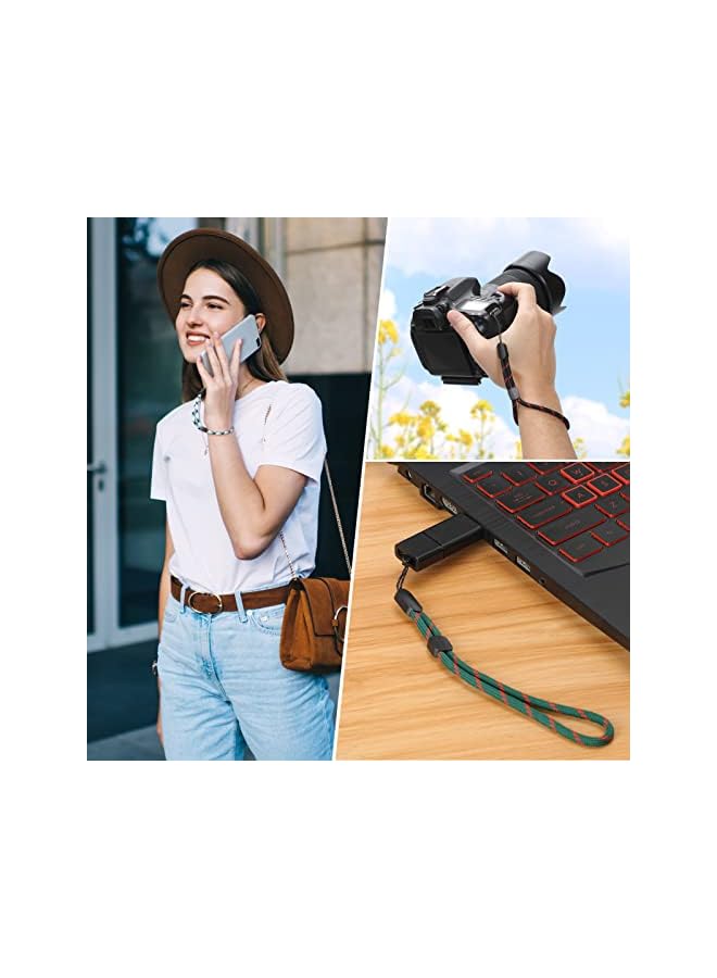 Green Tiger 8Pcs Hand Wrist Strap Lanyard, Adjustable Nylon Colorful for Mobile Phone, Camara, USB Flash Drive, ID Name Tag Badge - Image 5