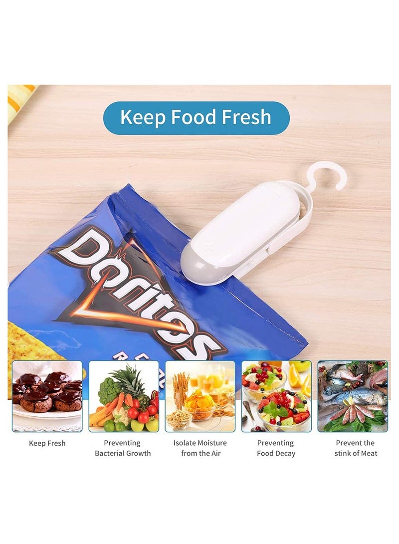 KASTWAVE Mini Bag Sealer, Heat Sealer for Plastic Bags, Vacuum Food Sealer and Cutter, Portable and Practical, Quick and Easy Seal for Snack Bags Handheld Bag Sealer, Set of 2 - Image 5