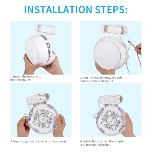 Wabracket Wall Mount Bracket fo Deco WiFi 7, Router Wall Holder for TP-Link BE23/BE25/BE3600/BE5000, Cord Management and Space Saving.Easy Installation to TP-Link WiFi 7 System(3Pack) - Image 3