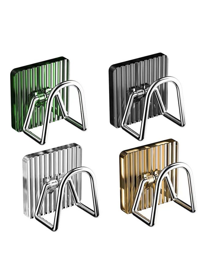 HOMESTAR 4Pcs Sponge Holder for Kitchen Sink, Strong Adhesive Clear Acrylic Kitchen Sink Sponge Caddy for Kitchen Organization in Sink， Multifunctional Inside Sink Sponge Holder - Image 1