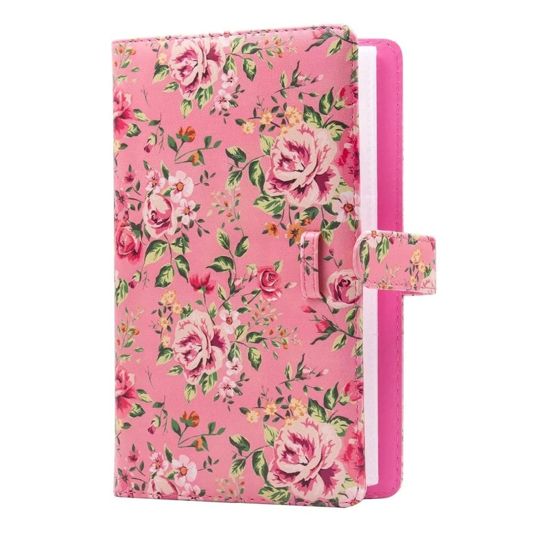 STELA 96 Pockets Mini Film Photo Album Book Compatible with Instant Mini LiPlay 11 9 8 7s 70 90 Link Instant Camera 3 Inch Polaroid Picture Name Card Holder (Flower Pink), Medium - Image 1