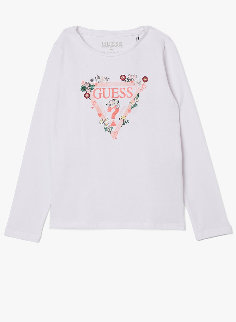 GUESS Kids Graphic Crew Neck T-Shirt - Image 1