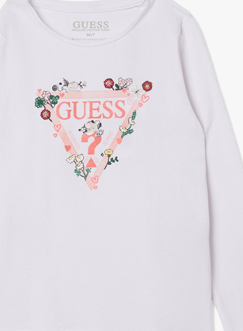 GUESS Kids Graphic Crew Neck T-Shirt - Image 3