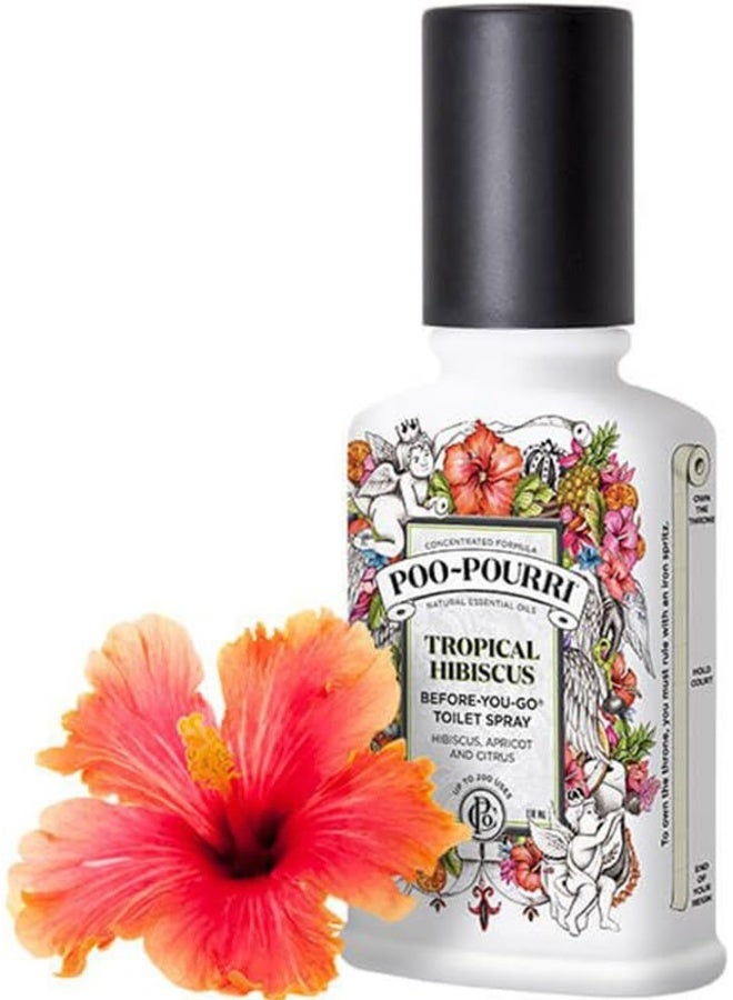Poo-Pourri Before-You-Go Toilet Spray Bottle, 4 oz, Tropical Hibiscus