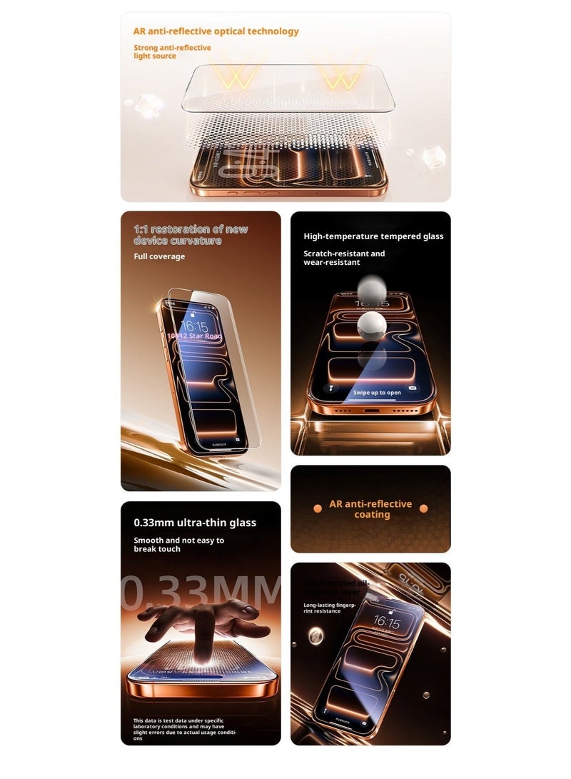 ARMOR AR Anti-Glare Film for iPhone 17Series - High Definition Tempered Glass Screen Protector（2pcs) - Image 2