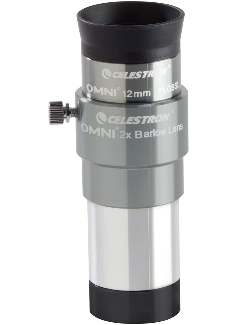 Celestron Celestron 93326 Omni Barlow Lens, Silver, 2 x 1.25 inch  - Image 3