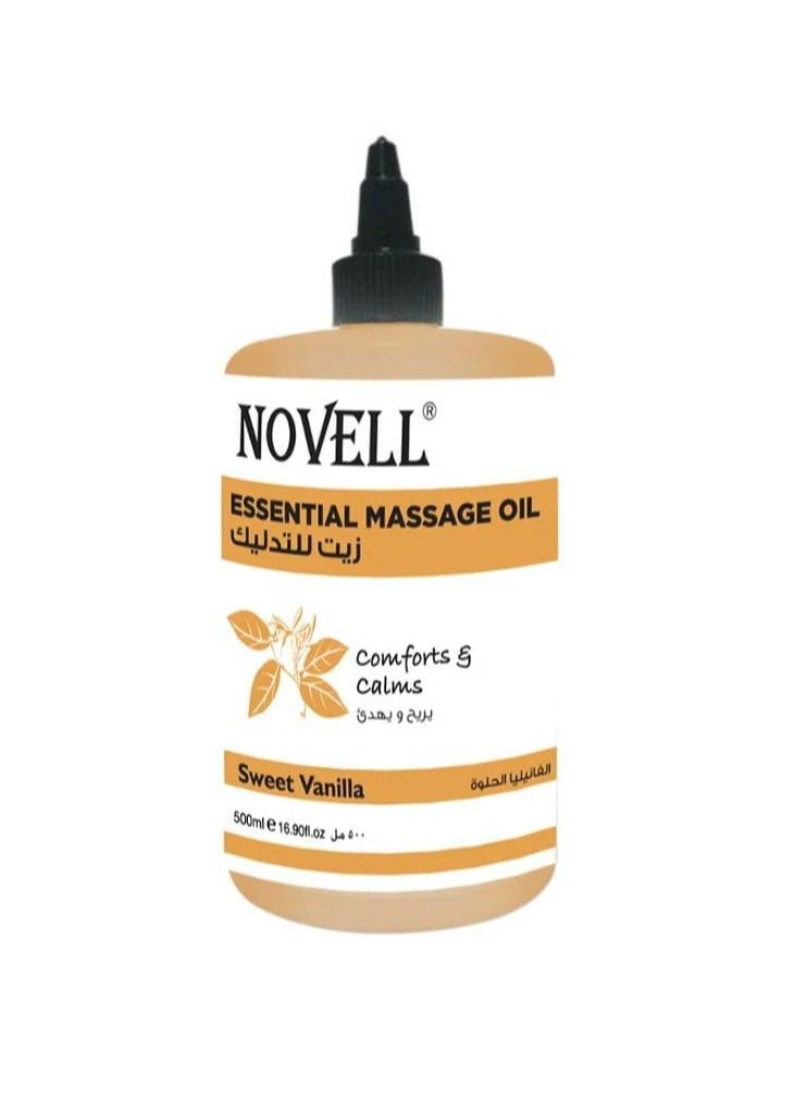 نوفل زيت التدليك الطبيعي بخلاصة الفانيليا الحلوة 500ملليلتر