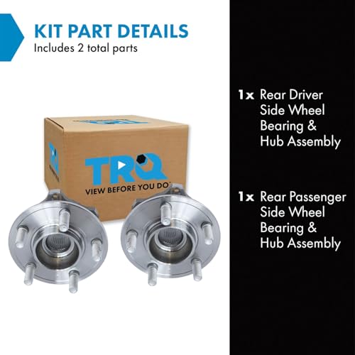 TRQ 2 Piece Rear Wheel Bearing & Hub Assembly Set with ABS Sensor Compatible with 2015-2023 Chrysler 300 Dodge Challenger Charger - Image 2