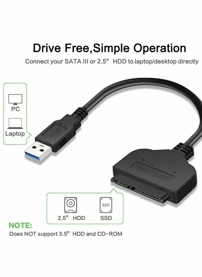 Y&D - USB Cable to SATA 3.0 III Hard Drive Adapter for USB1.0/USB1.1/USB2.0 and 2.5 inch SATA/SATA2.0/SATA3.0 Disk Support SSD & HDD Data Transfer UASP - Image 1
