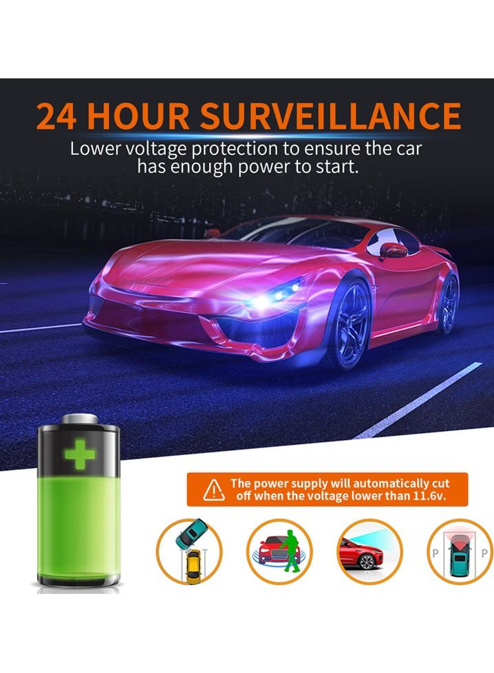 DUNISO Hardwire Kit for Dashcam 11ft MICRO USB Converts 12V-24V to 5V/2.5A, 24 Hours Parking Mode Car Dash Camera Charger Cable kit with Low Voltage Protection, 8 Fuse Holders Tap Cable - Image 2