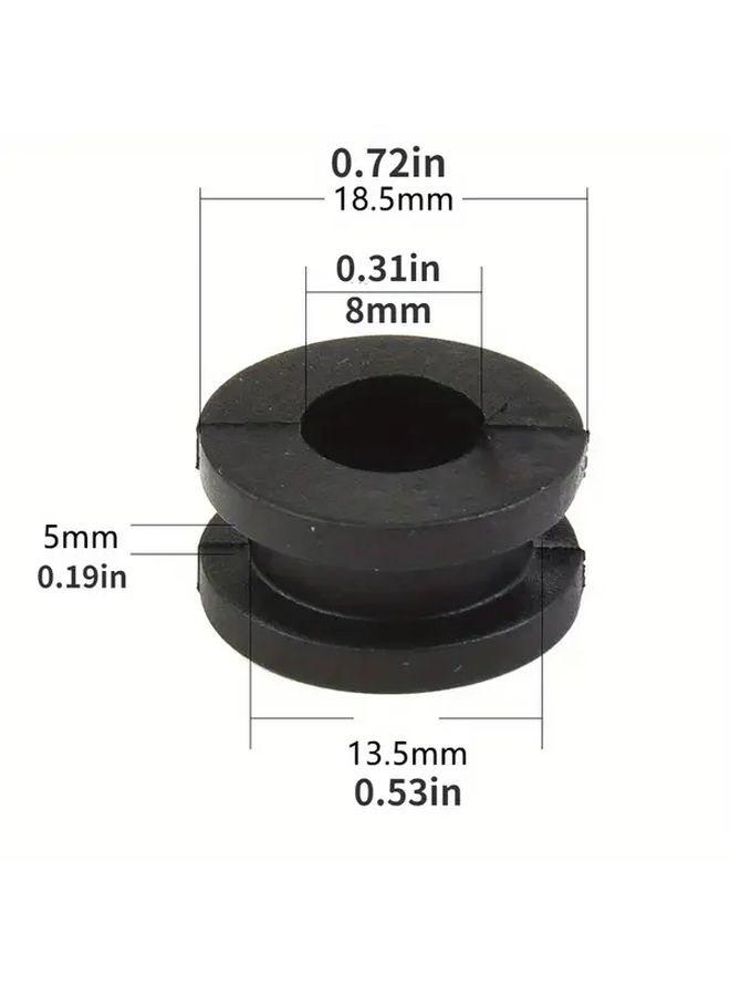 10 قطع وسادات إطار من المطاط الصناعي الأسود لتخفيف الاهتزازات للدراجات النارية، غير قابلة للانزلاق، توسيد ثقيل، 10 قطع. - Image 4