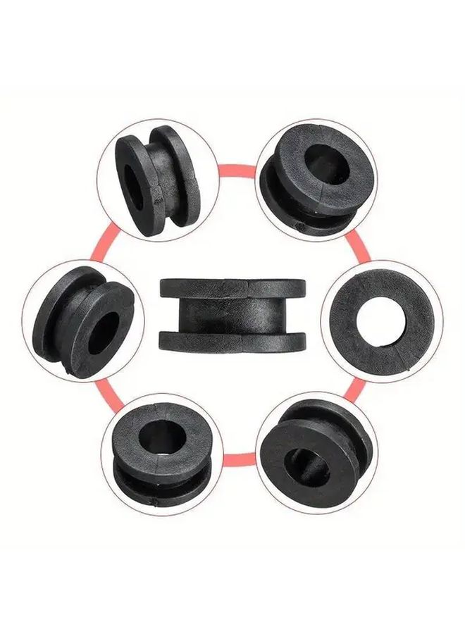 10 قطع وسادات إطار من المطاط الصناعي الأسود لتخفيف الاهتزازات للدراجات النارية، غير قابلة للانزلاق، توسيد ثقيل، 10 قطع. - Image 2
