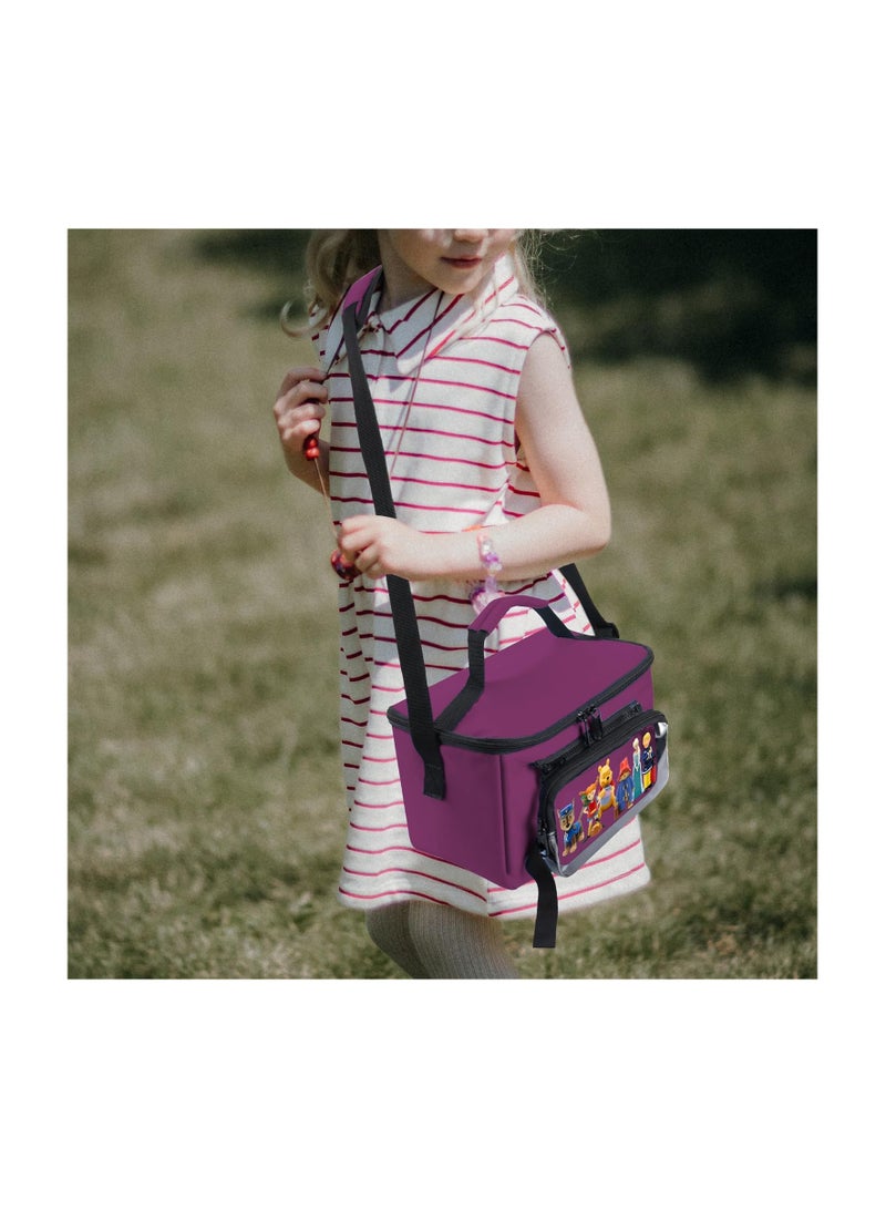 Annmore Bag for Toniebox, Purple Carrying Case with Transparent Bag for Creative Tonies Figures Storage Transport, Shoulder Bag with Removable Compartments for Toniebox Starter Set  - Image 4