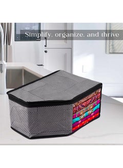 Kuber Industries Kuber Industries Pack of 3 Blouse Cover Bags for Storage | Dress Organizer for Wardrobe | Cloth Packing Bags with Zip | Lining-Design Clothes Cover | Gray  - Image 2
