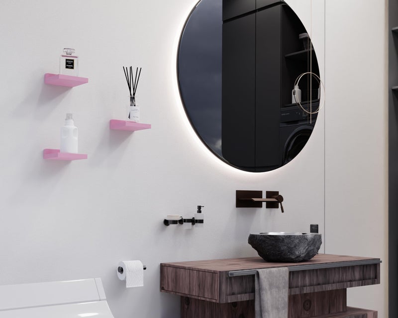 QsQueen Small Floating Shelves Mini Shelves Hanging Display 5 Inch Wall Shelf for Bathroom Livingroom Bedroom,3 Pack, with 2 Types of Installation, Great for Room Decor - Image 4