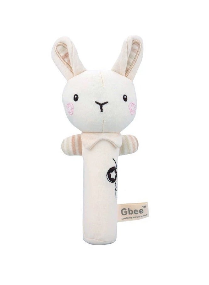 جبيه طقم ألعاب خشخيشات من القطن العضوي مصنوع من مواد عالية الجودة للأطفال، ألعاب تعليمية للأطفال الرضع - Image 1