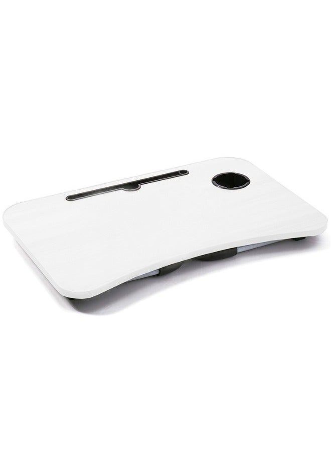 Happy Home Foldable Laptop Table with Cup Holder and iPad (Length: 60cm * Width: 40cm) -White - Image 2