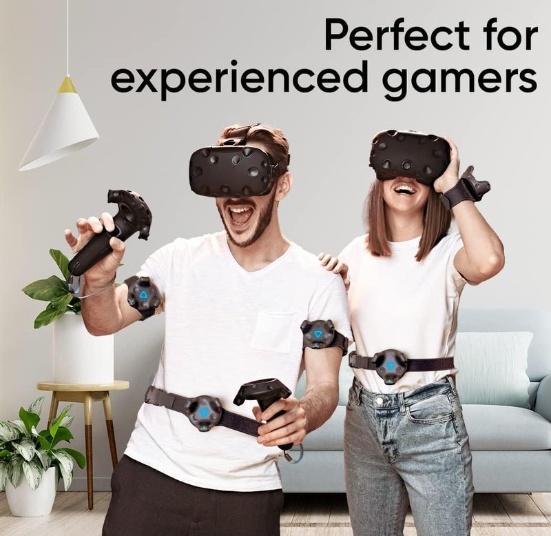 كاست ويف حزمة حزام وأشرطة VR لنظام HTC Vive Pucks، أشرطة يدوية قابلة للتعديل للخصر وأشرطة كاملة للجسم لليد/القدم في الواقع الافتراضي (حزام واحد + شريطان للكف + شريطان للقدم) - Image 2