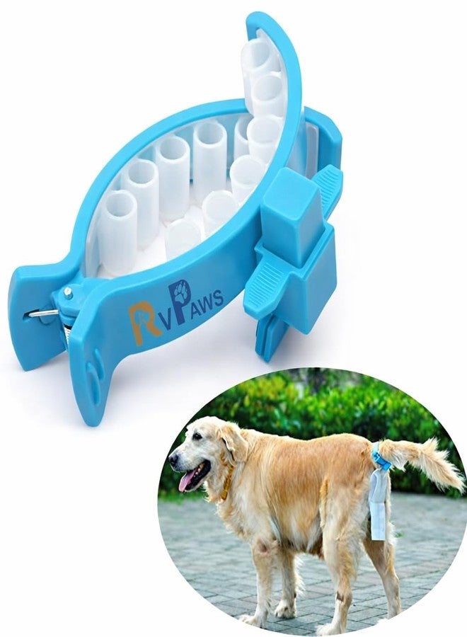 Pups&Pets Dog Poop Collector, 20 Pcs Portable Soft Silicone Dog Poop Bags Clip Set Dog Tail Holder for Dogs-(Colour May Vary) (Large) - Image 1