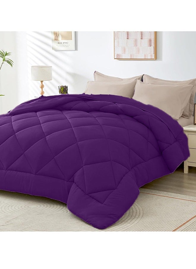 Tiba Plain Quilt Mauve 220x235cm  - Image 1