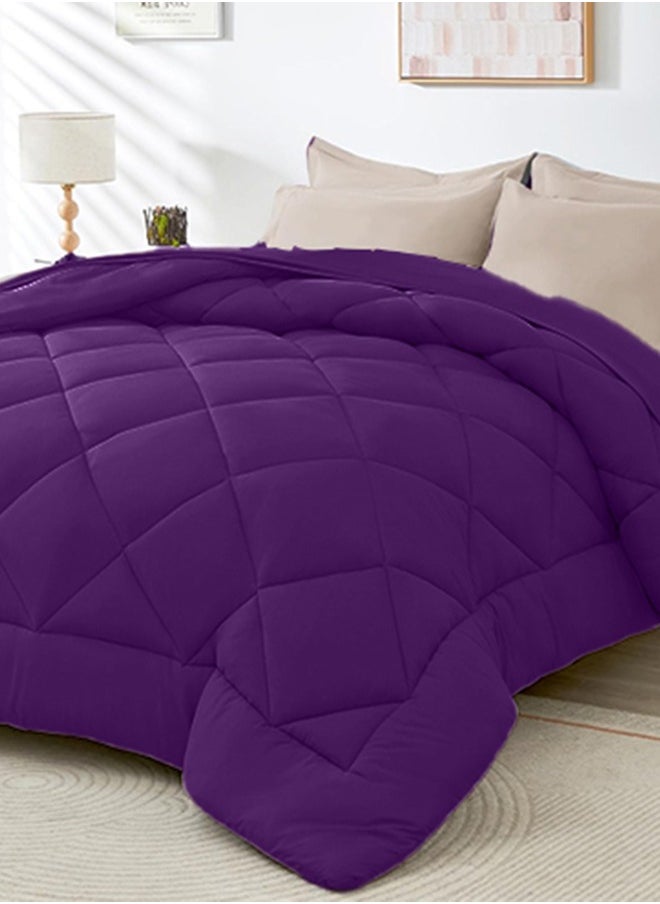 Tiba Plain Quilt Mauve 220x235cm  - Image 2