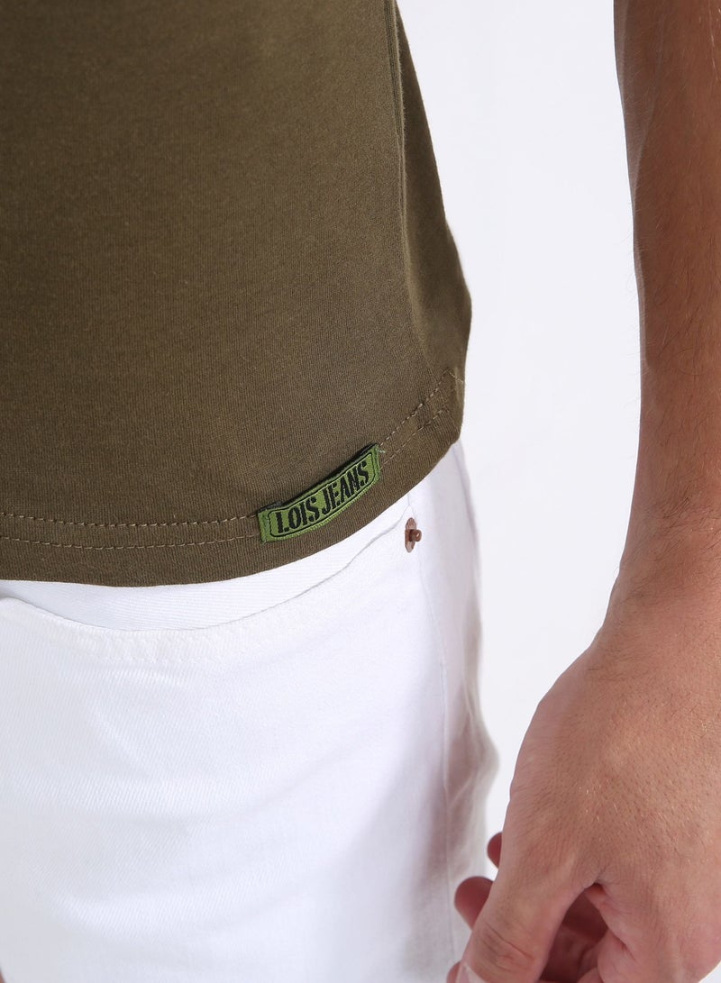 لويس قميص رقبة مستديرة مطبوعة 374 أخضر - Image 4