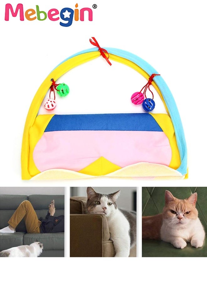 MEBEGIN Cat Tent with Hanging Toys, Foldable Cat Play Mat, Interactive Play Area Station for Cats, Pet Accessories for Your Kitten to Play or Sleep, Suitable for Indoor and Outdoor Use, 45*45*35cm - Image 5