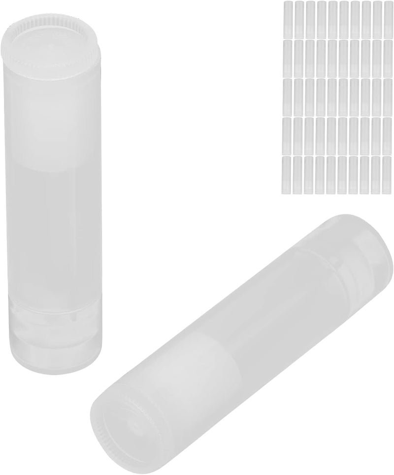 DIY Lipstick Tubes, 50pcs Empty Lipstick Tube Container, Translucent 5ml Tubes with Compact Size, Clean Hygienic, Ideal for Travel - Image 1