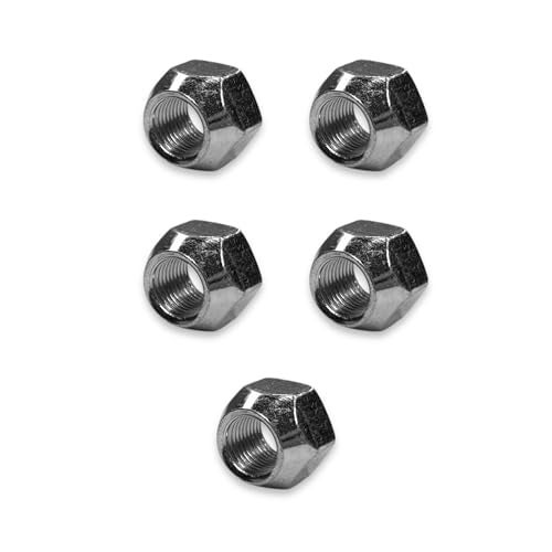 BCP Fasteners 5 Pack 1220 Zinc Plated Open End Acorn Lug Nuts 1316 Hex BCP970 - Image 1