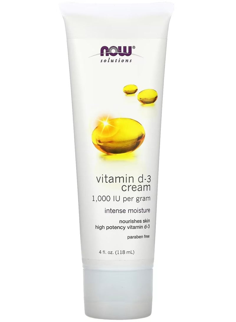 now Vitamin D3 CreaM 1000 IU 4 fl oz 118 ml