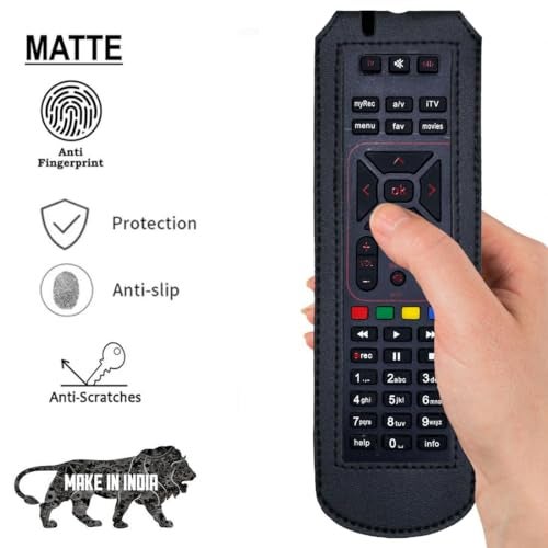 Zaoma Protective Case Cover Pouch for AIRTEL Digital TV HD Recording Original Remote Controller Premium PU Leather Cover Holder, Black - Image 4
