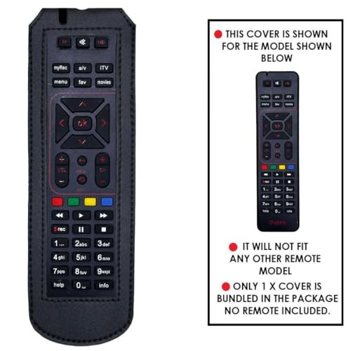 Zaoma Protective Case Cover Pouch for AIRTEL Digital TV HD Recording Original Remote Controller Premium PU Leather Cover Holder, Black - Image 2