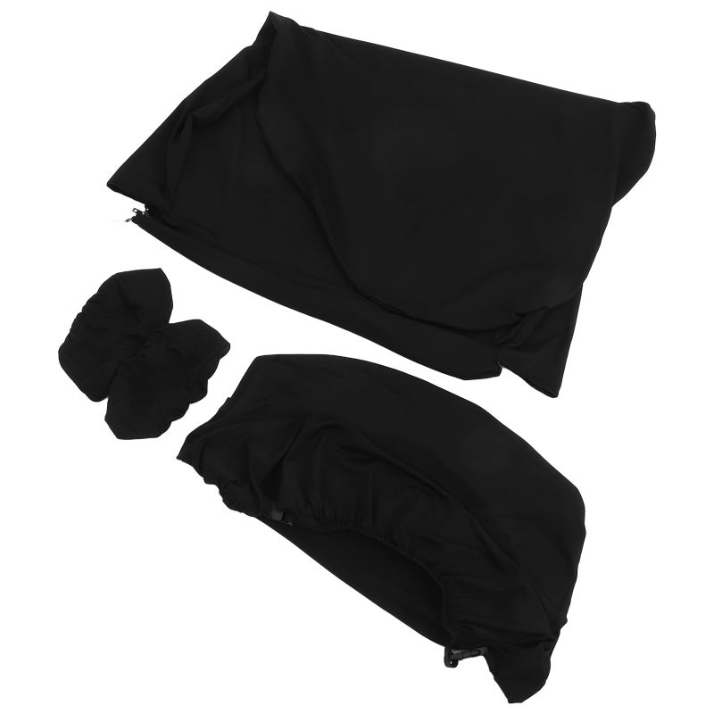 1 Set Stretchable Desk Chair Cover Set with Gaming Chair Arm Rest Covers and Office Chair Seat Cover for and Comfort Black - Image 5