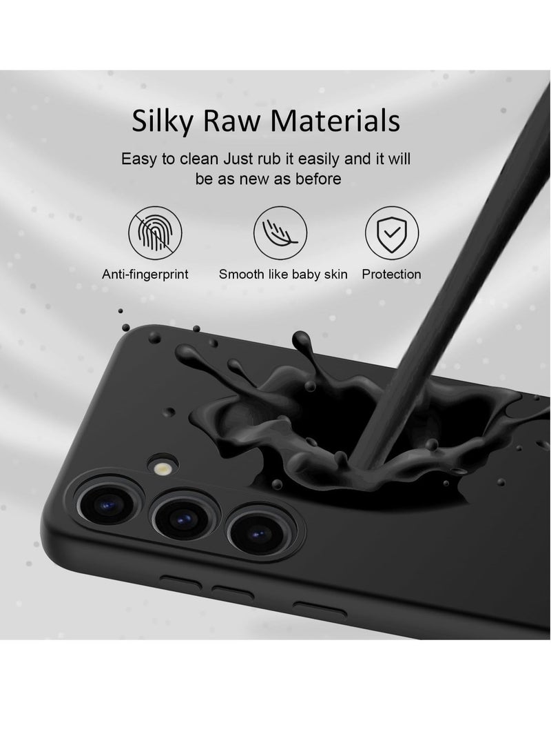 Slim Liquid Silicone Case for Samsung Galaxy S24 Plus,with Scratch-Resistant Microfiber Lining Shockproof Soft Silicone Protective Case for Samsung S24 Plus (Black) - Image 3