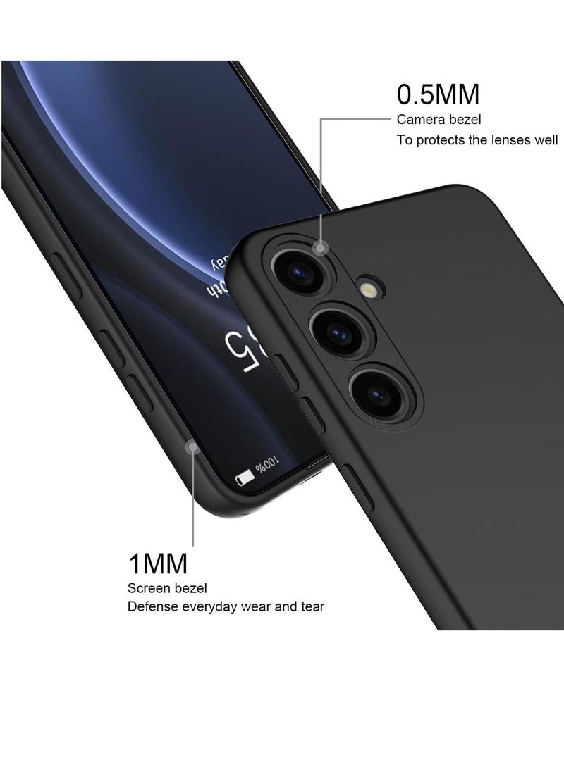 Slim Liquid Silicone Case for Samsung Galaxy S24 Plus,with Scratch-Resistant Microfiber Lining Shockproof Soft Silicone Protective Case for Samsung S24 Plus (Black) - Image 1