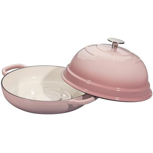 EDGING CASTING Enameled Cast Iron Dutch Oven Pot with Lid, Round Bread Oven for Homemade Sourdough Bread Baking, 6 Quart, Pink - Image 5