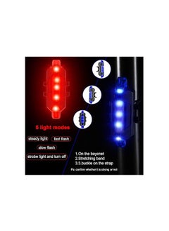 Generic Mudder 6 Pieces Front and Rear Bicycle Light USB Rechargeable Bike Light Waterproof Cycling  - Image 2