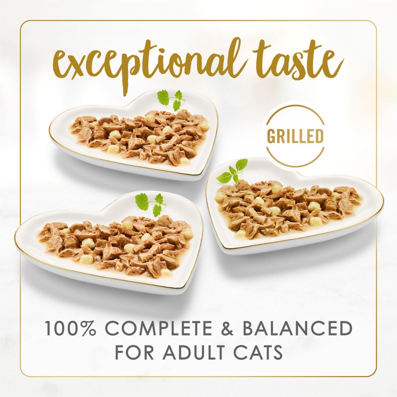 Fancy Feast Purina Fancy Feast Delights with Cheddar Grilled Chicken, Turkey or Whitefish and Cheddar Cheese Feast in Gravy Wet Cat Food Variety Pack - (Pack of 24) 3 oz. Cans - Image 3