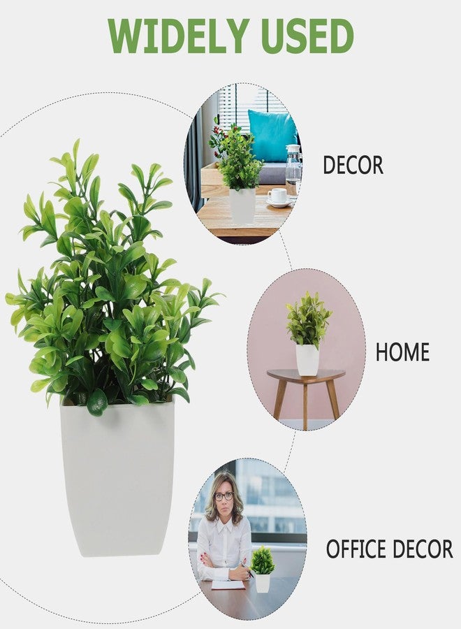 DIYEAH Mini Fake Potted Plants Set of 4 Artificial Bonsai Desktop Decor 5.90 Inch Faux Plants for Home Office Table Indoor Greenery Decoration - Image 5