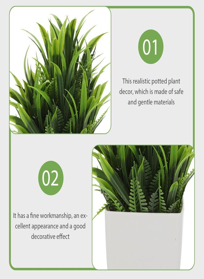 DIYEAH Mini Fake Potted Plants Set of 4 Artificial Bonsai Desktop Decor 5.90 Inch Faux Plants for Home Office Table Indoor Greenery Decoration - Image 3