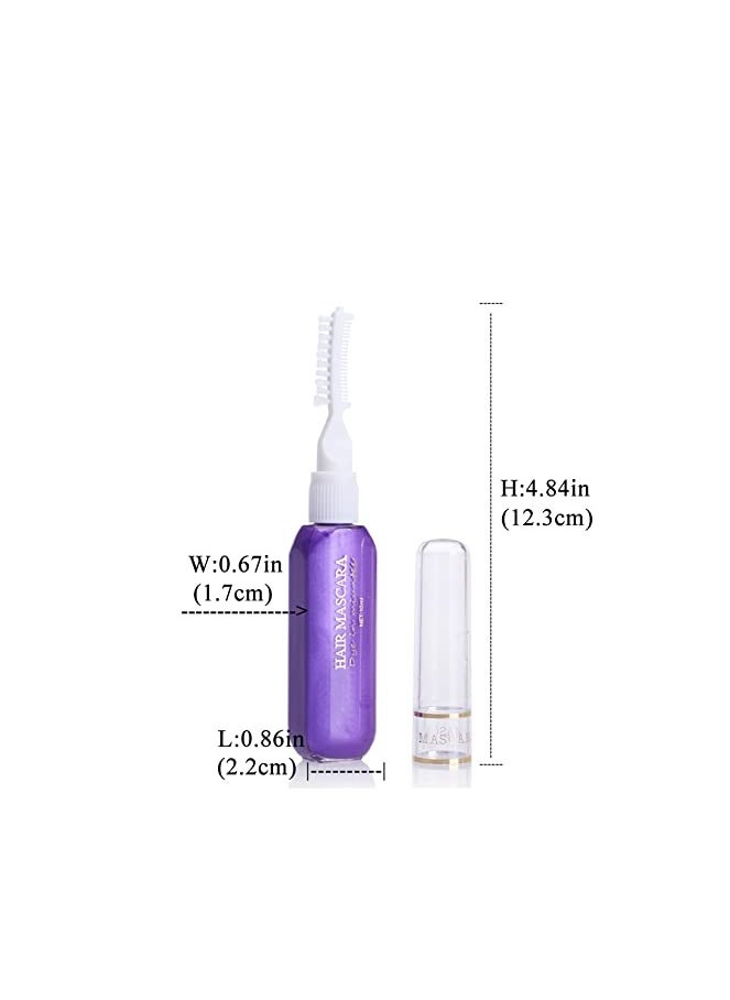 Liasun Temporary Hair Mascara Washable Temporary Hair Color Chalk Hair Dye Stick Non-toxic Instant Dye(Silver gray)  - Image 4