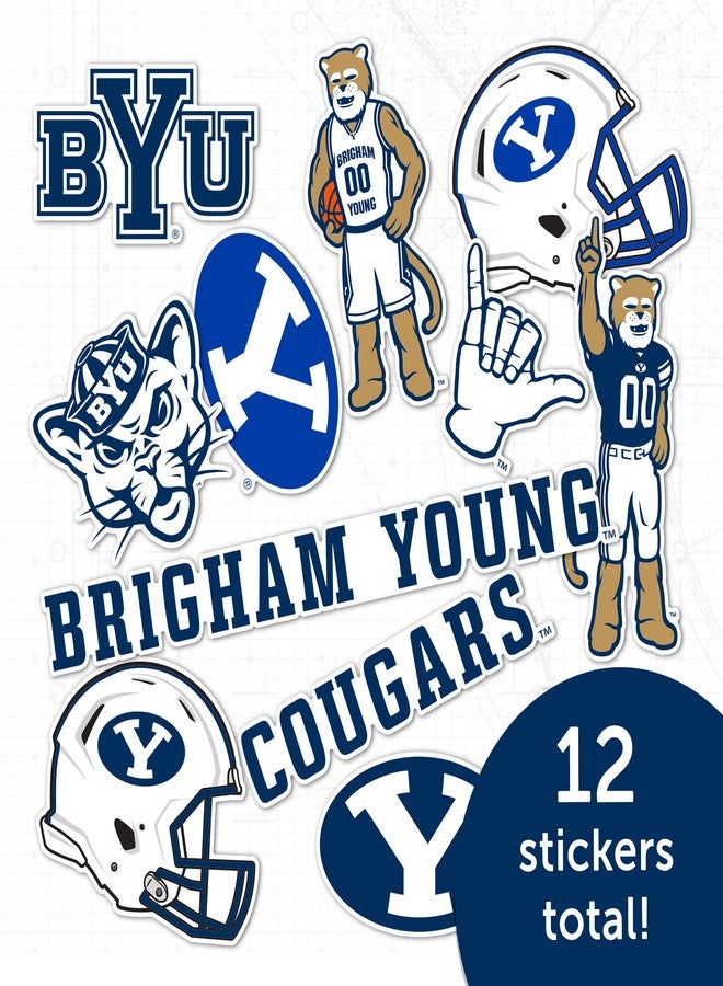 Desert Cactus Brigham Young University Sticker Cougars BYU Cougs Vinyl Decals Laptop Water Bottle Car Scrapbook Sheet T2 (Type 2) - Image 5